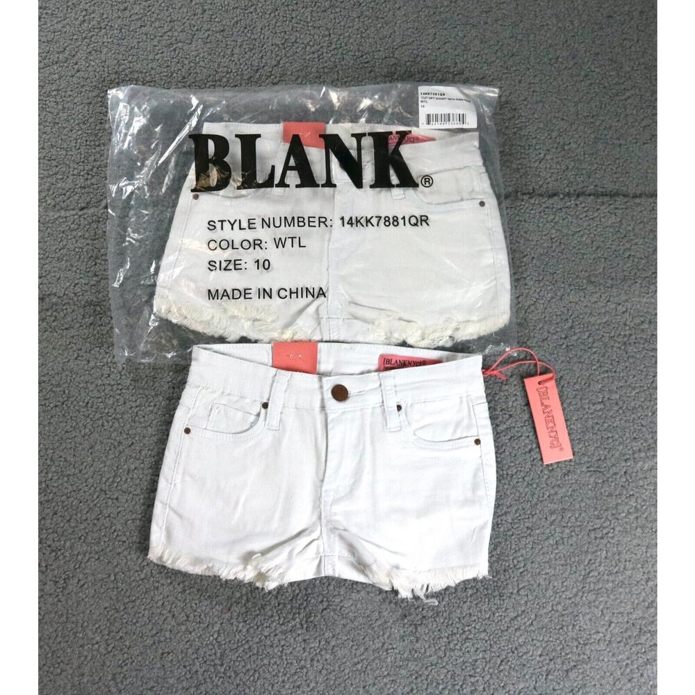 New Blank NYC Shorts Lot of 2 Girls 10 The Mini Astor White Denim Jean Shorts